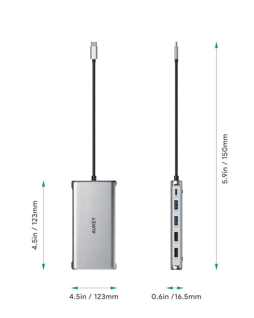 HUB CB-C78 aluminum USB-C | 12w1 | RJ45 Ethernet 10/100/1000Mbps | 2xUSB 3.1 | 2xUSB 2.0 | 2xHDMI 4k@30Hz | VGA | SD i microSD | USB-C | USB-C hind ja info | USB jagajad, adapterid | kaup24.ee