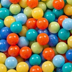 KiddyMoon Круглый детский бассейн с мячиками 90x30см/300 шариков ∅ 7см, Светло-серый:светло-зелёный/оранжевый/бирюзовый/голубой/Светло-голубой/жёлтый цена и информация | Игрушки для малышей | kaup24.ee