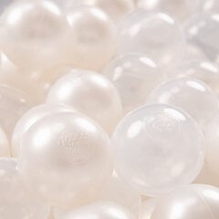 KiddyMoon Mängige Beebile Plastpalle 300 tükki ∅ 7cm, Pallidega Sertifitseeritud, Valmistatud Euroopa, pärl/läbipaistev цена и информация | Игрушки для малышей | kaup24.ee