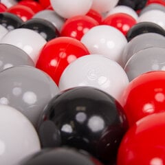 KiddyMoon Играть в пластиковые шарики для малыша 200 штук ∅ 7cm, серый/белый/красный/черный цена и информация | Игрушки для малышей | kaup24.ee