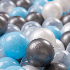 KiddyMoon Играть в пластиковые шарики для малыша 50 штук ∅ 7cm, прозрачный/серебряный/перламутровый/Светло-голубой цена и информация | Игрушки для малышей | kaup24.ee