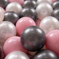 KiddyMoon Играть в пластиковые шарики для малыша 100 штук ∅ 7cm, перламутровый/светло-розовый/серебряный цена и информация | Игрушки для малышей | kaup24.ee