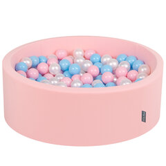 Круглый детский бассейн с мячиками KiddyMoon 90x30 см/300 шариков ∅ 7 см, сертифицирован в ЕС, розовый: светло-голубой/светло-розовый/перламутровый цена и информация | Игрушки для малышей | kaup24.ee