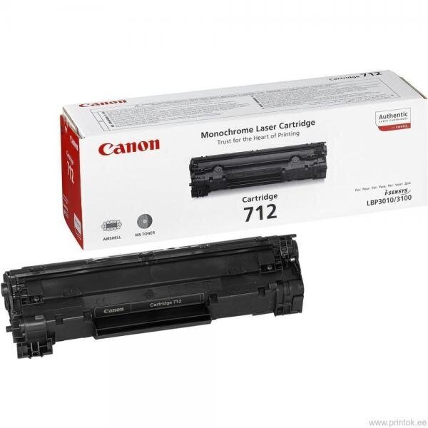 Canon 712 CRG-712 1870B002 Tooner, must цена и информация | Laserprinteri toonerid | kaup24.ee