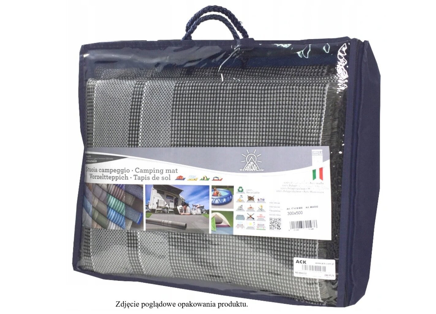 Telgimatt Arisol Standard Rigato, 250x400 cm, sinine hind ja info | Matkamadratsid, matkamatid | kaup24.ee