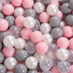 KiddyMoon Играть в пластиковые шарики для малыша 700 штук ∅ 7cm, перламутровый/серый/прозрачный/светло-розовый цена и информация | Игрушки для малышей | kaup24.ee