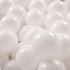 Пластиковые шарики для малыша KiddyMoon, 700 штук, ∅ 7 см, сертифицированный продукт, произведенный в ЕС, белый цвет цена и информация | Игрушки для малышей | kaup24.ee