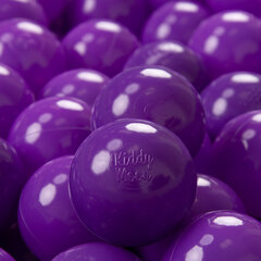 Пластиковые шарики для малыша KiddyMoon, 300 штук, ∅ 7 см, сертифицированный продукт, произведенный в ЕС, фиолетовый цвет цена и информация | Игрушки для малышей | kaup24.ee