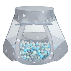 Игровая палатка с пластиковыми шариками Selonis Pop Up, 105x90 см/300 шариков, для детей, серый: перламутровый-серый-прозрачный-светло-голубой-мятный цена и информация | Игрушки для малышей | kaup24.ee