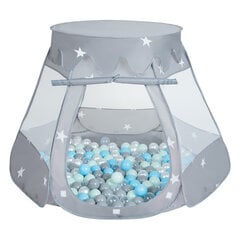 Игровая палатка с пластиковыми шариками Selonis Pop Up, 105x90 см/200 шариков, для детей, серый: перламутровый-серый-прозрачный-светло-голубой-мятный цена и информация | Игрушки для малышей | kaup24.ee