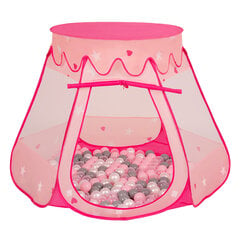 Игровая палатка с пластиковыми шариками Selonis Pop Up, 105x90 см/600 шариков, для детей, розовый: перламутровый-серый-прозрачный-розовая пудра цена и информация | Игрушки для малышей | kaup24.ee