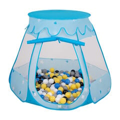 Игровая палатка с пластиковыми шариками Selonis Pop Up, 105x90 см/600 шариков, для детей, голубой: черный-белый-серый-голубой-жёлтый цена и информация | Игрушки для малышей | kaup24.ee