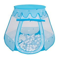 Игровая палатка с пластиковыми шариками Selonis Pop Up, 105x90 см/100 шариков, для детей, голубой: перламутровый/прозрачный цена и информация | Игрушки для малышей | kaup24.ee