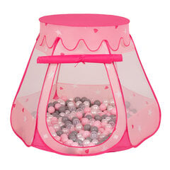 Игровая палатка с пластиковыми шариками Selonis Pop Up, 105x90 см/300 шариков, для детей, розовый: перламутровый-серый-прозрачный-розовая пудра цена и информация | Игрушки для малышей | kaup24.ee