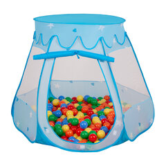Игровая палатка с пластиковыми шариками Selonis Pop Up, 105x90 см/300 шариков, для детей, голубой: жёлтый-зелёный-голубой-красный-оранжевый цвет цена и информация | Игрушки для малышей | kaup24.ee