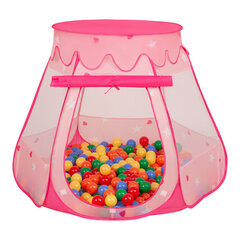 Игровая палатка с пластиковыми шариками Selonis Pop Up, 105x90 см/200 шариков, для детей, розовый: жёлтый-зелёный-голубой-красный-оранжевый цвет цена и информация | Игрушки для малышей | kaup24.ee