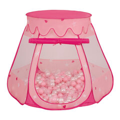 Игровая палатка с пластиковыми шариками Selonis Pop Up, 105x90 см/200 шариков, для детей, розовый: розовая пудра-перламутровый-прозрачный цвет цена и информация | Игрушки для малышей | kaup24.ee