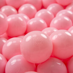 Пластиковые шарики для малыша KiddyMoon, 50 штук, ∅ 7 см, сертифицированный продукт, произведенный в ЕС, светло-розовый цвет цена и информация | Игрушки для малышей | kaup24.ee