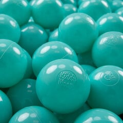 Пластиковые шарики для малыша KiddyMoon, 300 штук, ∅ 7 см, сертифицированный продукт, произведенный в ЕС, светло-бирюзовый цвет цена и информация | Игрушки для малышей | kaup24.ee
