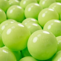 Пластиковые шарики для малыша KiddyMoon, 200 штук, ∅ 7 см, сертифицированный продукт, произведенный в ЕС, светло-зелёный цвет цена и информация | Игрушки для малышей | kaup24.ee