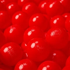 Играть в пластиковые шарики KiddyMoon для малыша 300 штук ∅ 6 см, сертифицированный продукт, произведенный в ЕС, красный цена и информация | Игрушки для малышей | kaup24.ee
