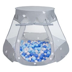 Игровая палатка Pop Up Selonis, с пластиковыми шариками, 105x90см/300 шариков, для детей, серый:Светло-голубой/голубой/перламутровый цена и информация | Игрушки для малышей | kaup24.ee