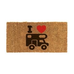 Придверный коврик из кокосового волокна Arisol «I Love Camper» для прицепа кемпера, 25 x 50 см цена и информация | Придверные коврики | kaup24.ee