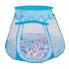 Игровая палатка с пластиковыми шариками Selonis Pop Up, 105x90 см/100 шариков, для детей, голубой: светло-голубой-розовая пудра-перламутровый цвет цена и информация | Игрушки для малышей | kaup24.ee