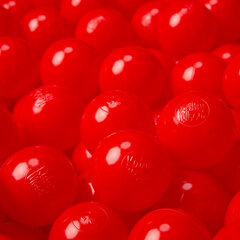 KiddyMoon Играть в пластиковые шарики для малыша 1200 штук ∅ 6cm, сертифицированный продукт, произведенный в ЕС,  красный цена и информация | Игрушки для малышей | kaup24.ee
