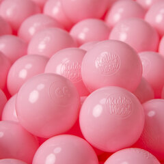 Играть в пластиковые шарики для малыша KiddyMoon 1200 штук ∅ 6 см, сертифицированный продукт, произведенный в ЕС, светло-розовый цена и информация | Игрушки для малышей | kaup24.ee