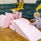 Laste vahtplastist mänguväljak Kiddymooni Ruudukujulise Pallimerega (200 Palli), Astmed, roosa: valge / hall / puuderroosa hind ja info | Imikute mänguasjad | kaup24.ee
