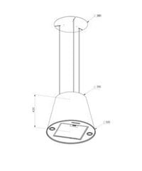 Allenzi CONE WHITE цена и информация | Вытяжки на кухню | kaup24.ee