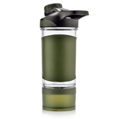 Бутылка-шейкер Meteor 500 мл, зеленая цена и информация | Бутылки для воды | kaup24.ee
