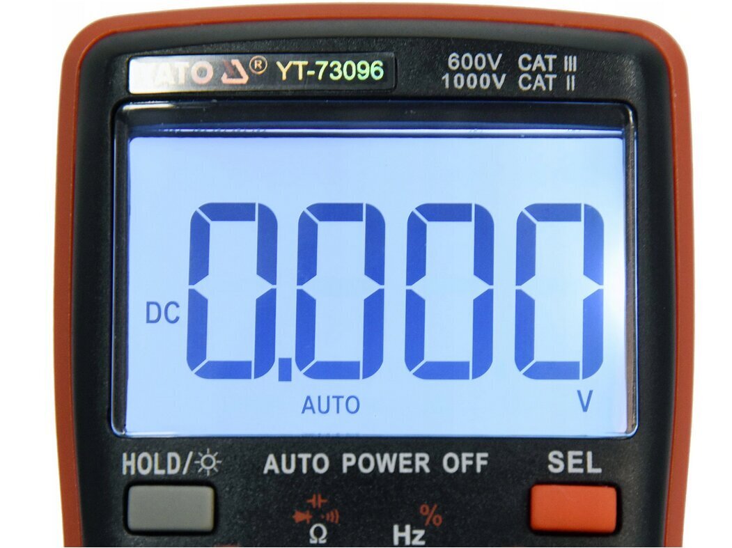 Multifunktsionaalne digitaalne tester LCD YATO, 6000 V, YT-73096 цена и информация | Käsitööriistad | kaup24.ee