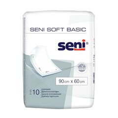 Впитывающие прокладки SENI Soft Basic, 90х60 см, 10 шт. цена и информация | Подгузники, прокладки, одноразовые пеленки для взрослых | kaup24.ee