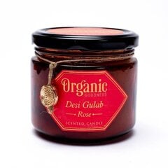 Organic Goodness sojavahast küünal Desi Gulab Rose, põlemisaeg 55h hind ja info | Küünlad, küünlajalad | kaup24.ee