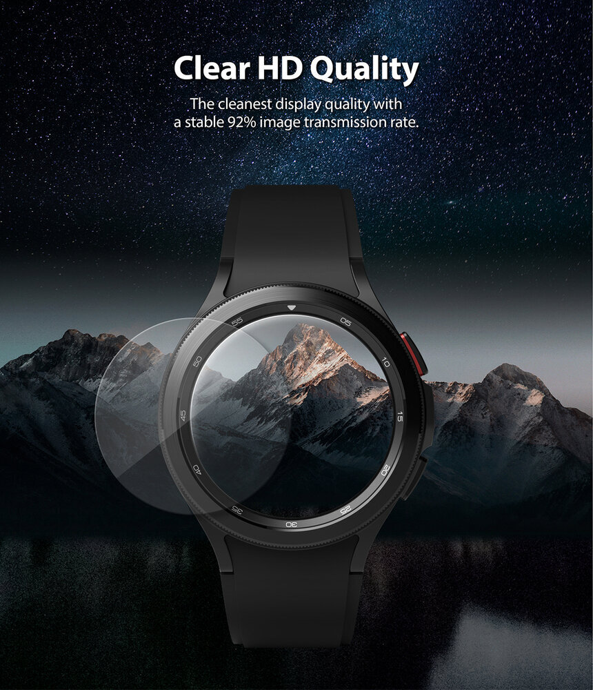 Ringke IDGL karastatud klaas Samsung Galaxy Watch 4 - 46 mm, 4 tk. hind ja info | Ekraani kaitsekiled | kaup24.ee