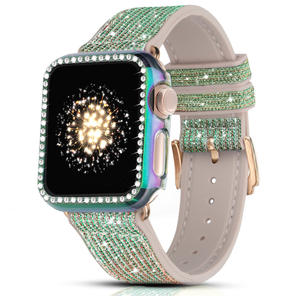 Kingxbar käevõru Apple Watch 7 / 6 / SE / 5 / 4 / 3 / 2 - 45 mm / 44 mm / 42 mm, hõbedane цена и информация | Nutikellade ja nutivõrude tarvikud | kaup24.ee