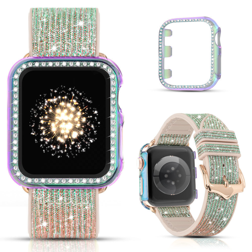 Kingxbar käevõru Apple Watch 7 / 6 / SE / 5 / 4 / 3 / 2 - 45 mm / 44 mm / 42 mm, hõbedane hind ja info | Nutikellade ja nutivõrude tarvikud | kaup24.ee