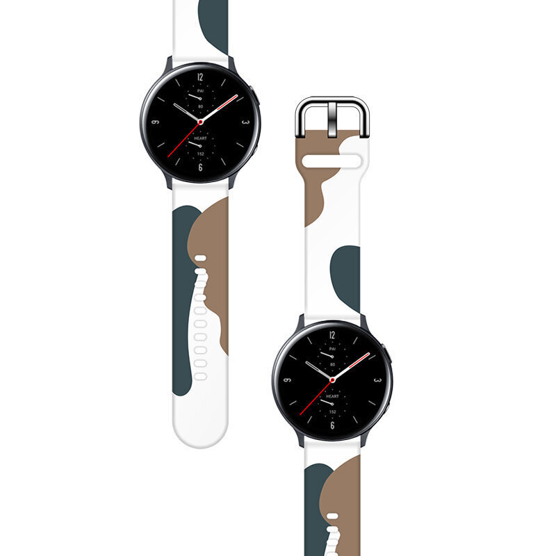 Rihm Moro varurihm Samsung Galaxy Watchile 46 mm, käevõru Camo - 1, must цена и информация | Nutikellade ja nutivõrude tarvikud | kaup24.ee