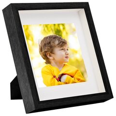 3D pildiraamikomplekt 3 tk vidaXL, 23 x 23 cm, must цена и информация | Фоторамка | kaup24.ee