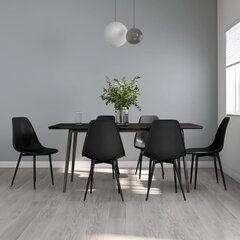 Söögitoolid 6 tk vidaXL, must, PP hind ja info | Söögilaua toolid, köögitoolid | kaup24.ee