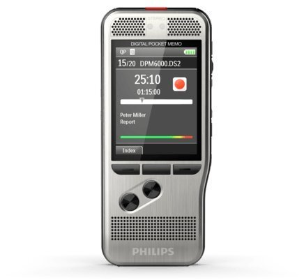Diktofon Philips DPM 6000, hõbedane цена и информация | Diktofonid | kaup24.ee