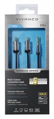 Kaabel Vivanco RCA - 3.5 mm, 2.5 m цена и информация | Кабели и провода | kaup24.ee