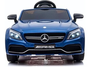 Mercedes C63 AMG 12v, sinine (kõrgläige) hind ja info | Laste elektriautod | kaup24.ee