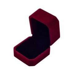 Бархатная подарочная коробочка для украшений, бордовая цена и информация | Подарочные упаковки | kaup24.ee