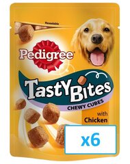 Pedigree maiuspalad Tasty Bites Chewy Cubes, 6 x 130 g цена и информация | Лакомства для собак | kaup24.ee