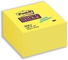 Kleepuvad märkmepaberid 3M, Post-it, Super Sticky, 75x75 mm, kollane, kuubik (1x350) 0717-057 цена и информация | Тетради и бумажные товары | kaup24.ee