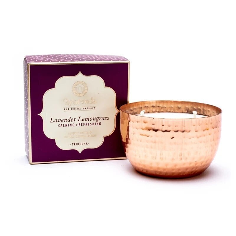 Ayurveda küünal Tridosha Lavender Lemongrass, põlemisaeg 20h hind ja info | Küünlad, küünlajalad | kaup24.ee