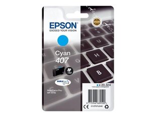 Epson tindikassett C13T41E240 C13T07U240 T07U240 407XL Cyan - hind ja info | Tindiprinteri kassetid | kaup24.ee